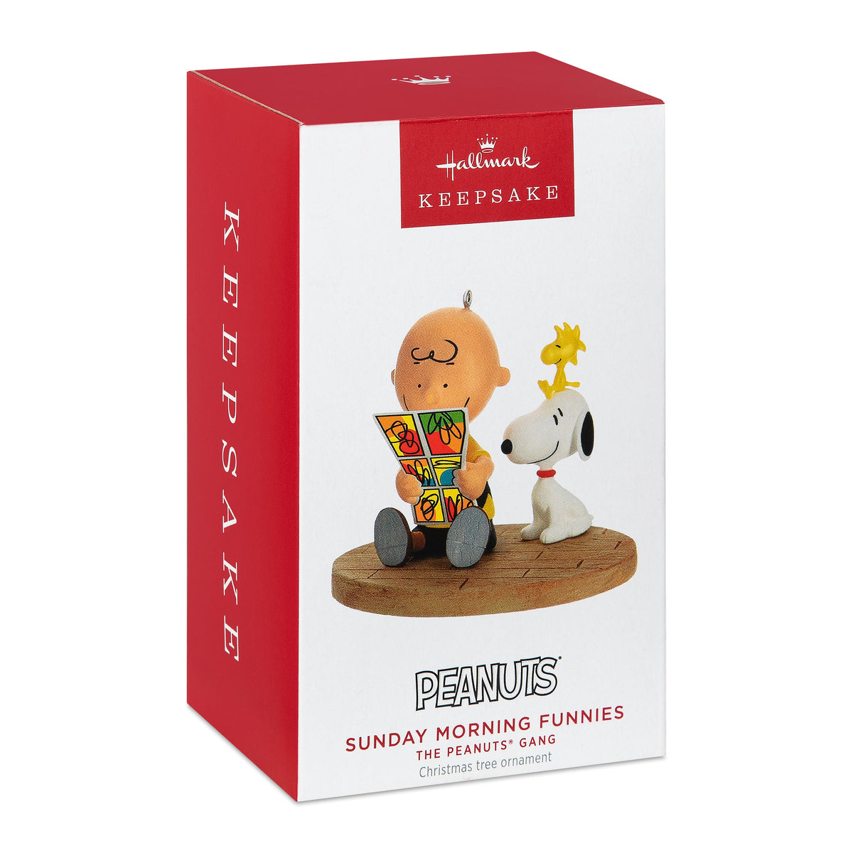 Keepsake PEANUTS™ Hanging Ornament - Charlie Brown, SNOOPY & WOODSTOCK with Comic Design
