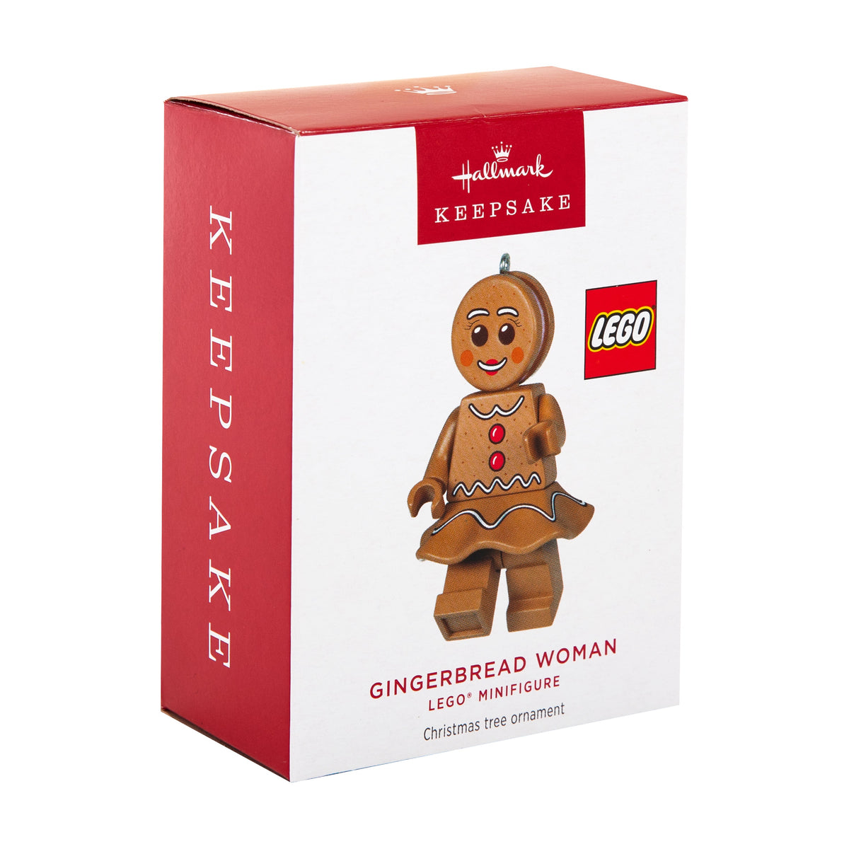 Keepsake LEGO® Ornament- Gingerbread Girl Minifigure Design