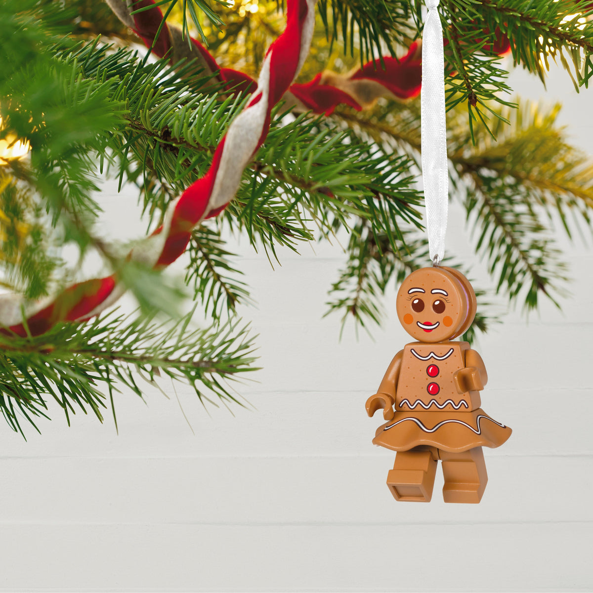 Keepsake LEGO® Ornament- Gingerbread Girl Minifigure Design