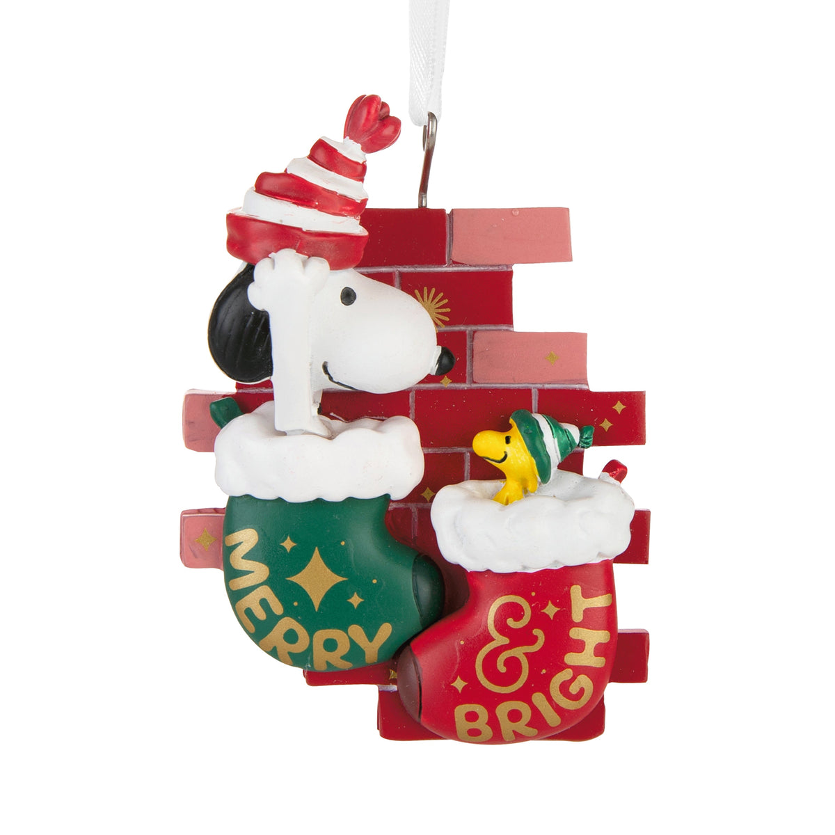 Collectable PEANUTS™ Christmas Hanging Ornament - SNOOPY and Woodstock Stockings