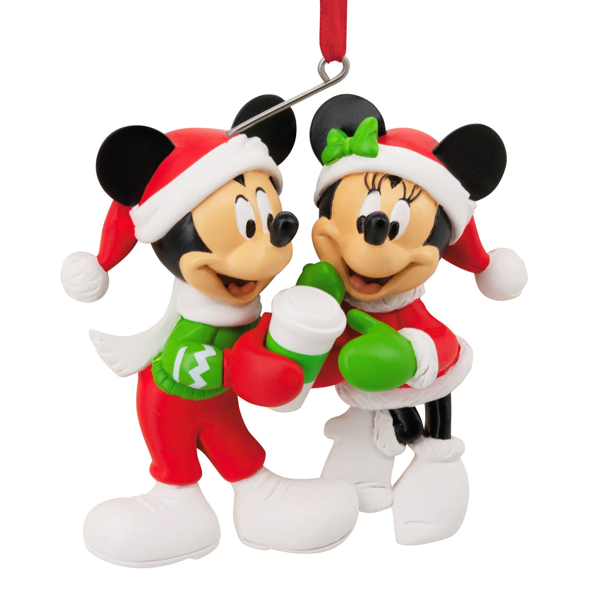 Collectable Disney Christmas - Festive Mickey & Minnie Mouse Ornament