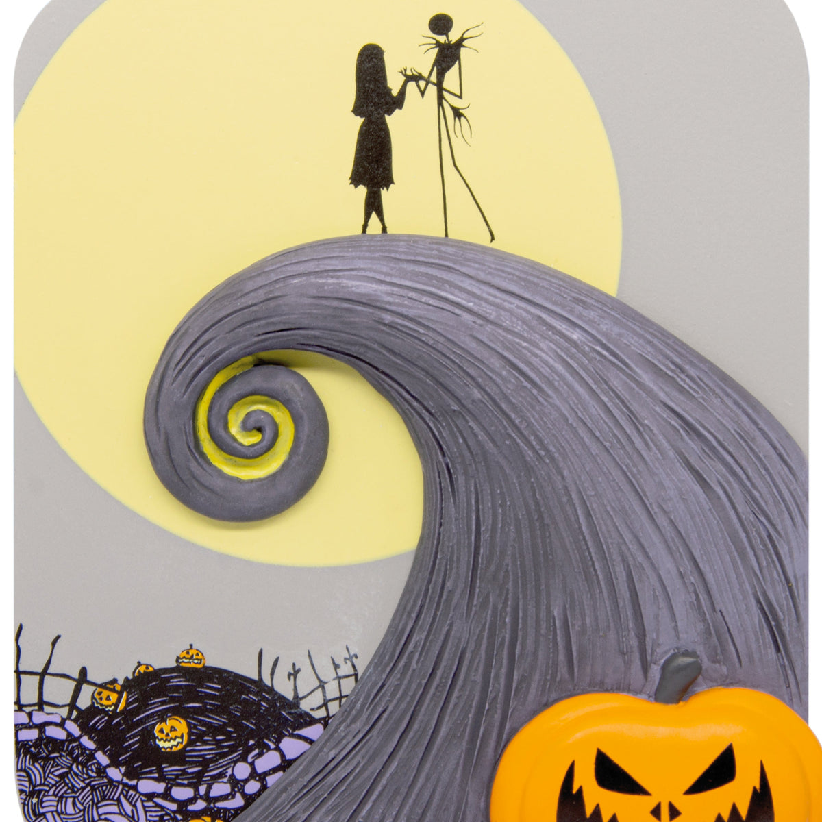 Collectible The Nightmare Before Christmas - Festive Jack & Sally on Spiral Hill Ornament