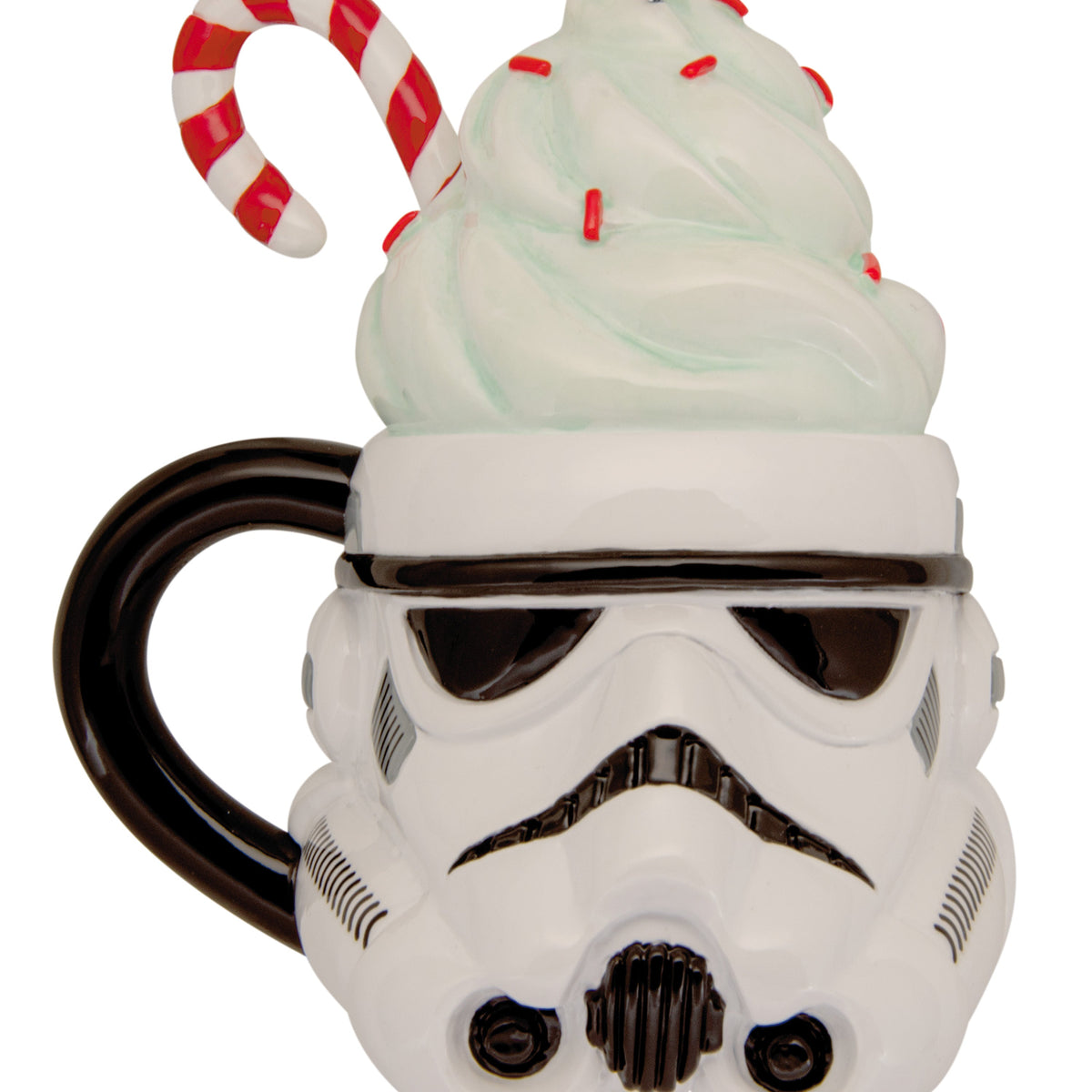 Collectable Star Wars™ Stormtrooper Mug with Whipped Cream and Candy Cane Ornament