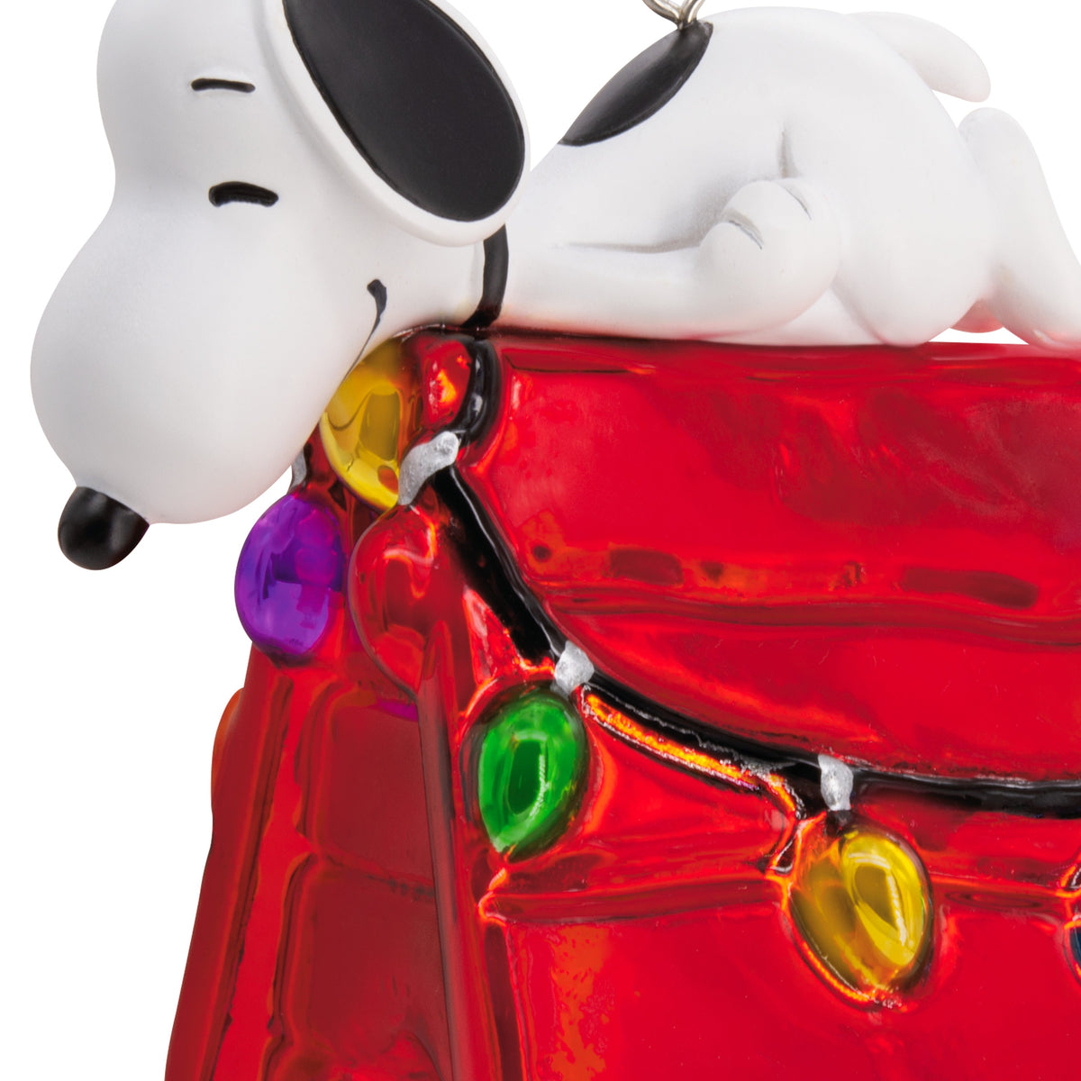 Collectable PEANUTS™ Christmas Glass Hanging Ornament - SNOOPY Doghouse