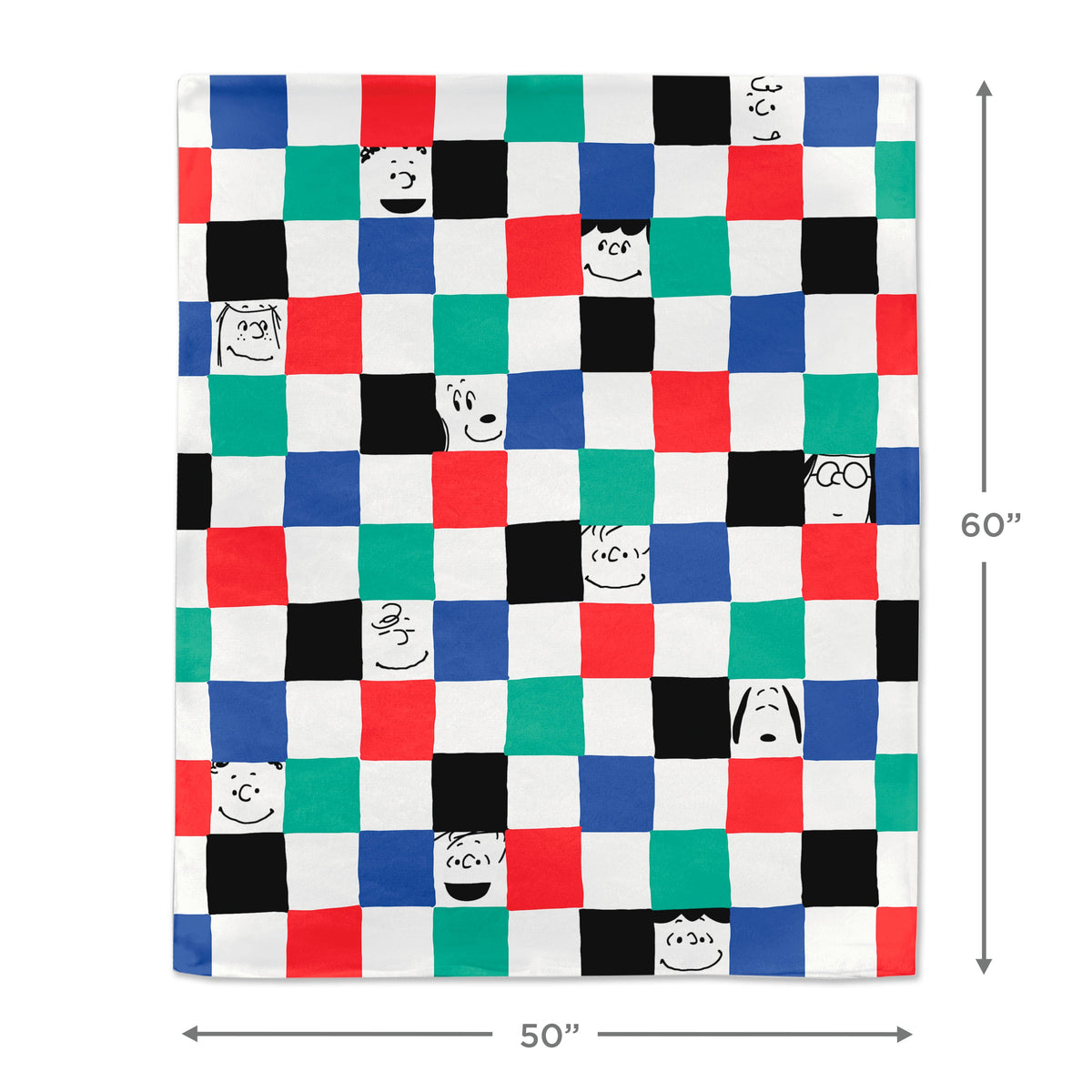 PEANUTS™ Gang & SNOOPY Checkered Blanket