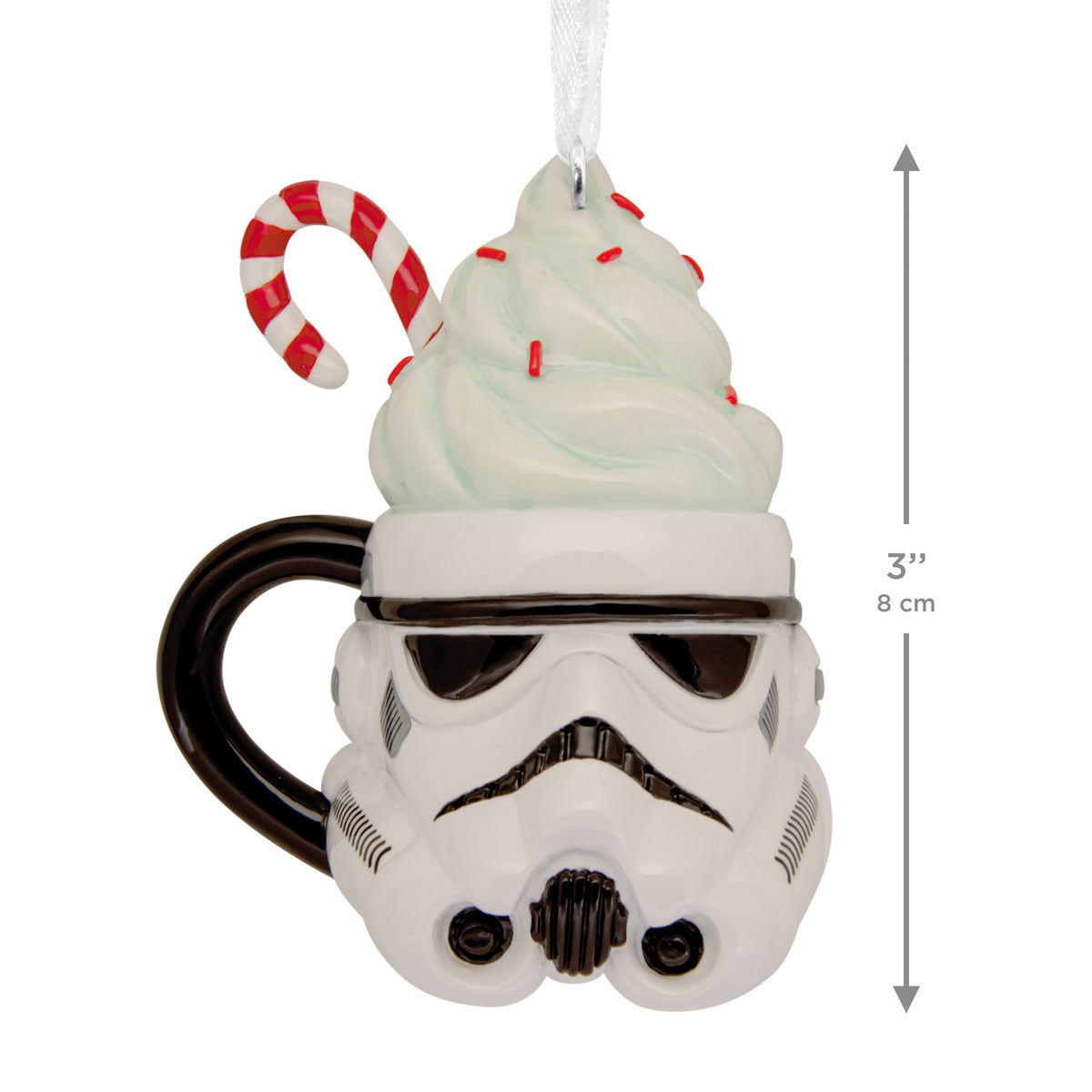 Collectable Star Wars™ Stormtrooper Mug with Whipped Cream and Candy Cane Ornament