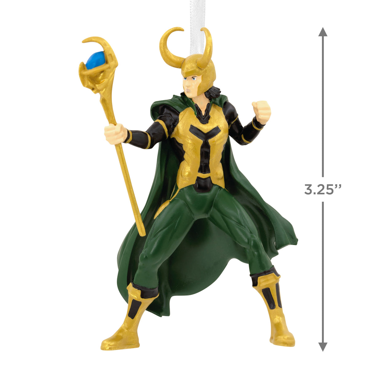 Collectable MARVEL Hanging Ornament - Loki with Sceptre Design