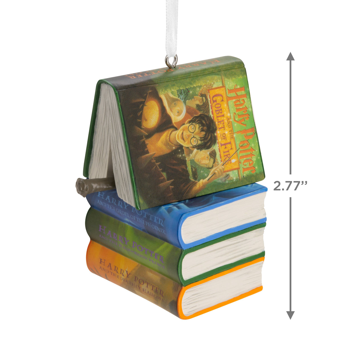 Collectable Harry Potter™ - Book Stack and Wand Ornament