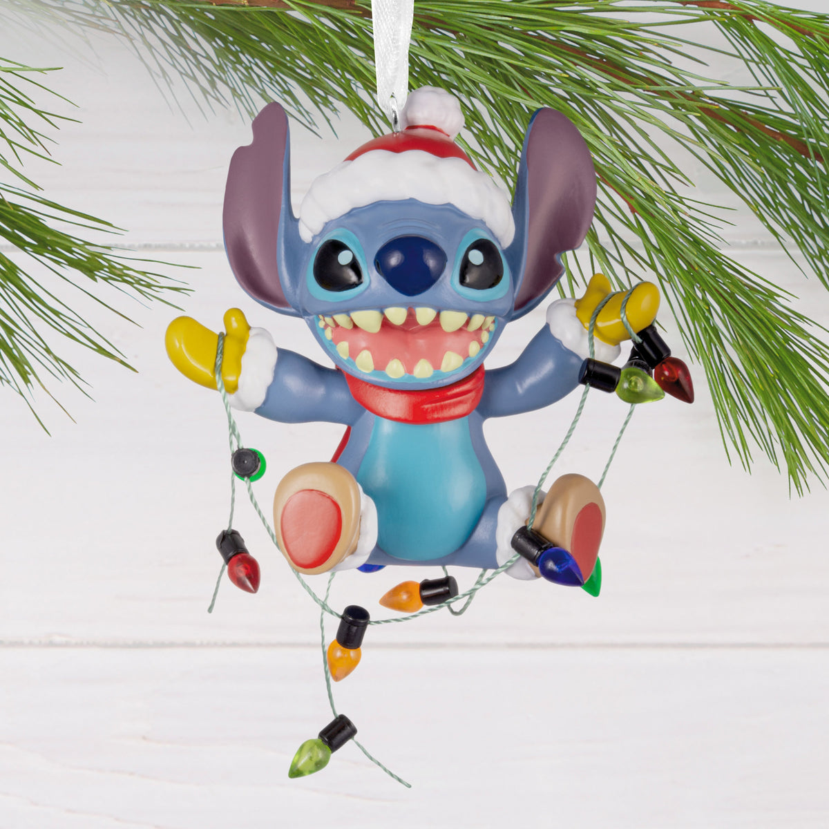 Collectable Disney Lilo & Stitch Fairy Light Entangled Stitch Ornament