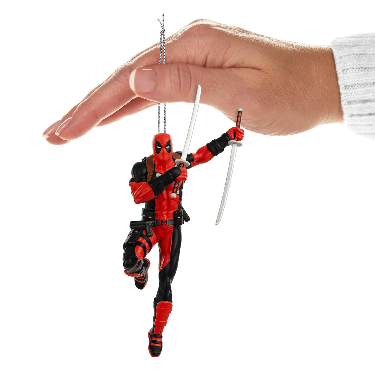 Keepsake MARVEL Hanging Ornament - Deadpool with Katanas Design