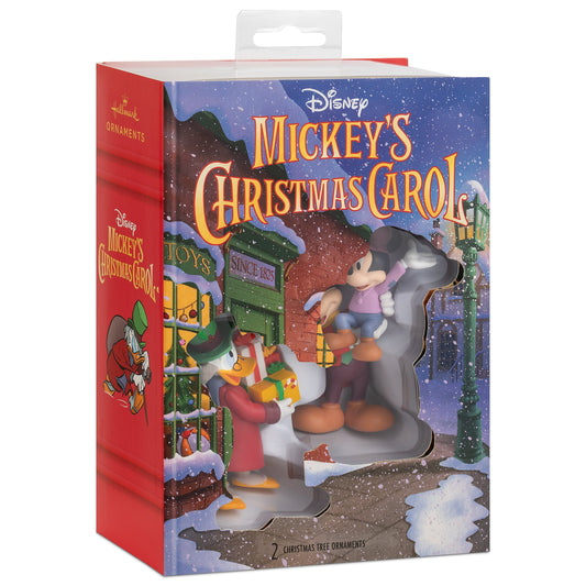 Storied Moments Disney Christmas Ornaments - Set of 2 - Mickey's Christmas Carol