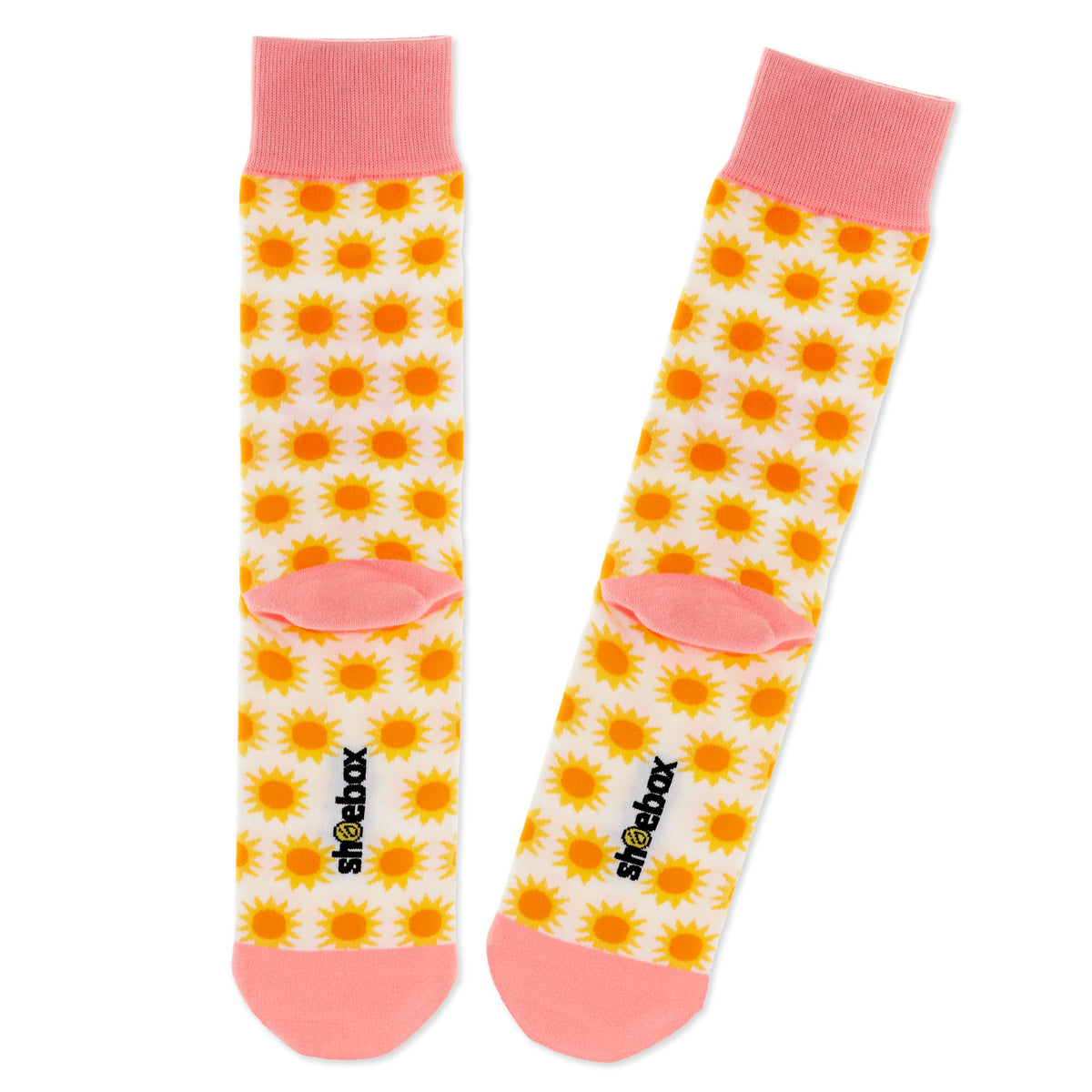 Shoebox Funny Pair of Socks - Yellow Suns 'Not A Morning Person'