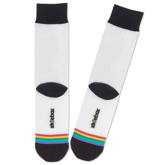 Shoebox Funny Pair of Socks - Rainbow Unicorn 'I'm on a sock. Woo'