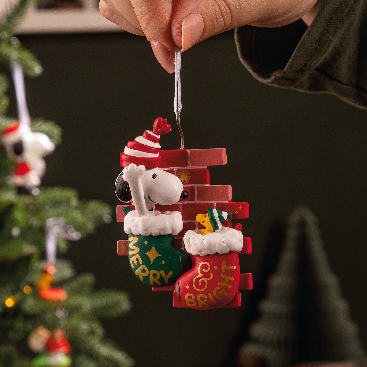 Collectable PEANUTS™ Christmas Hanging Ornament - SNOOPY and Woodstock Stockings