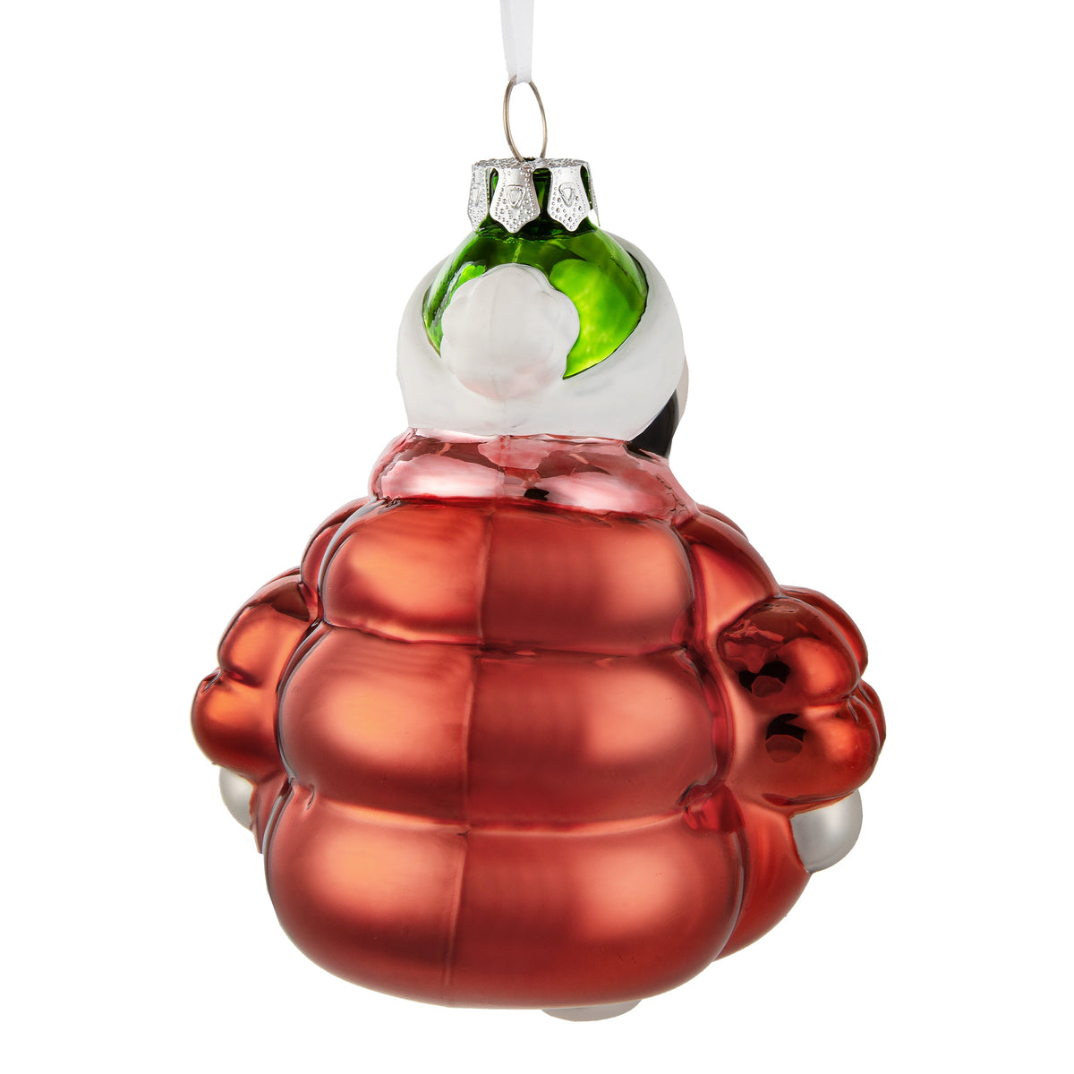 Collectable Glass Ornament - PEANUTS™ SNOOPY in Red Puffer Jacket Design
