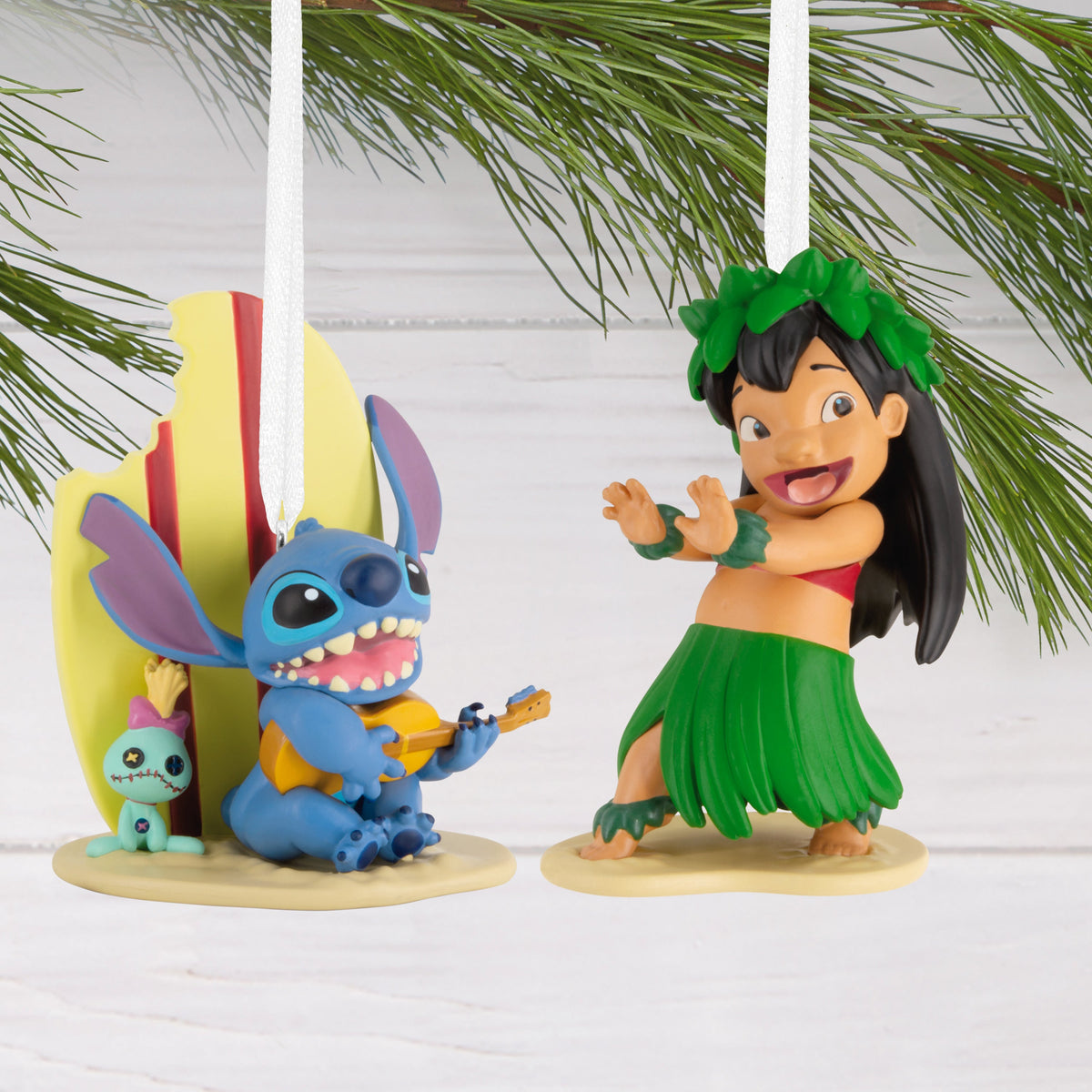 Storied Moments Disney Lilo & Stitch Christmas Ornaments, Pack of 2