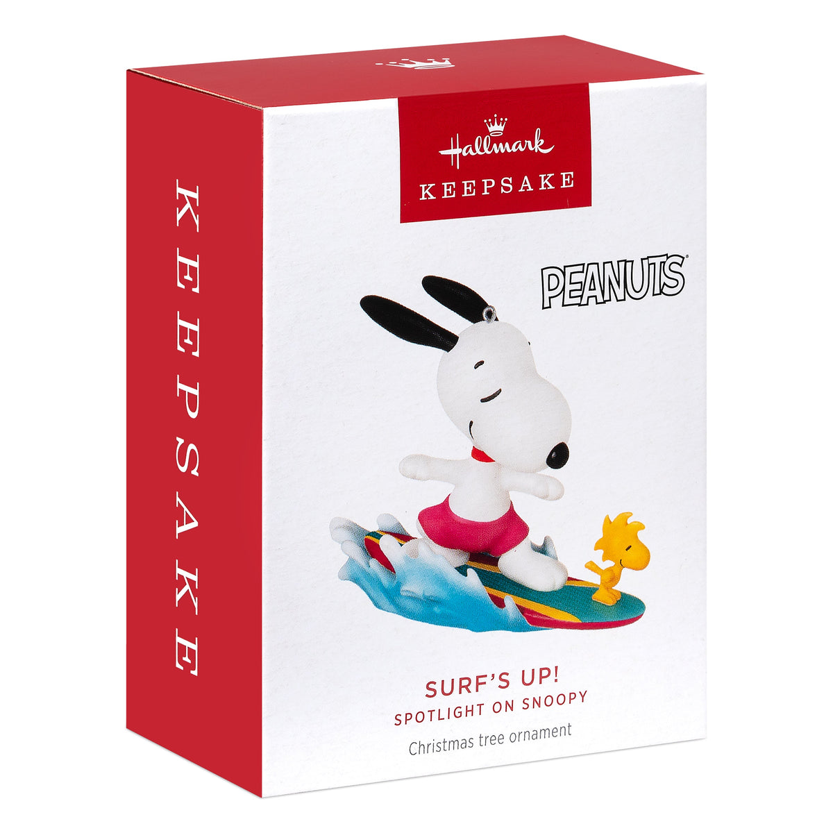 Keepsake PEANUTS™ Ornament - SNOOPY & WOODSTOCK Surfing Design