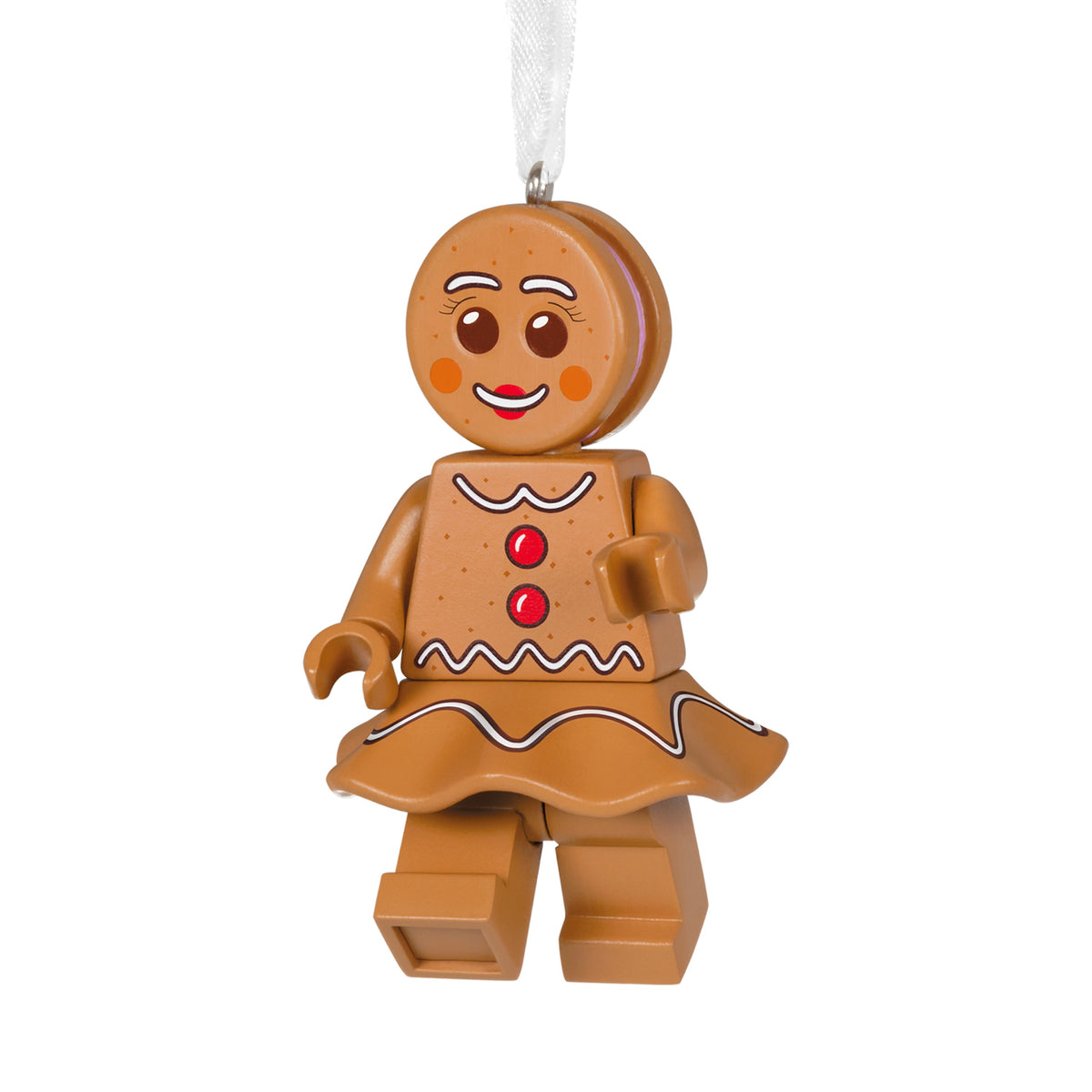 Keepsake LEGO® Ornament- Gingerbread Girl Minifigure Design