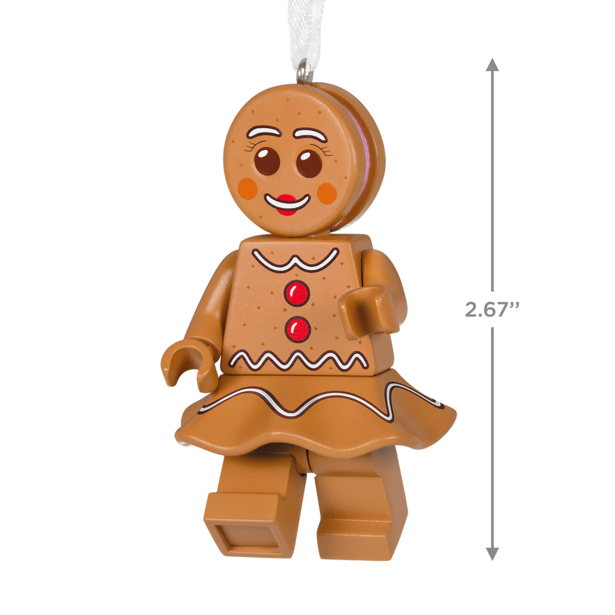 Keepsake LEGO® Ornament- Gingerbread Girl Minifigure Design