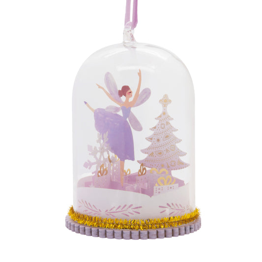 Signature Hanging Ornament - Glass Cloche Dancing Fairy
