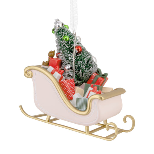 Signature Hanging Ornament - Santa's Sleigh & Gifts