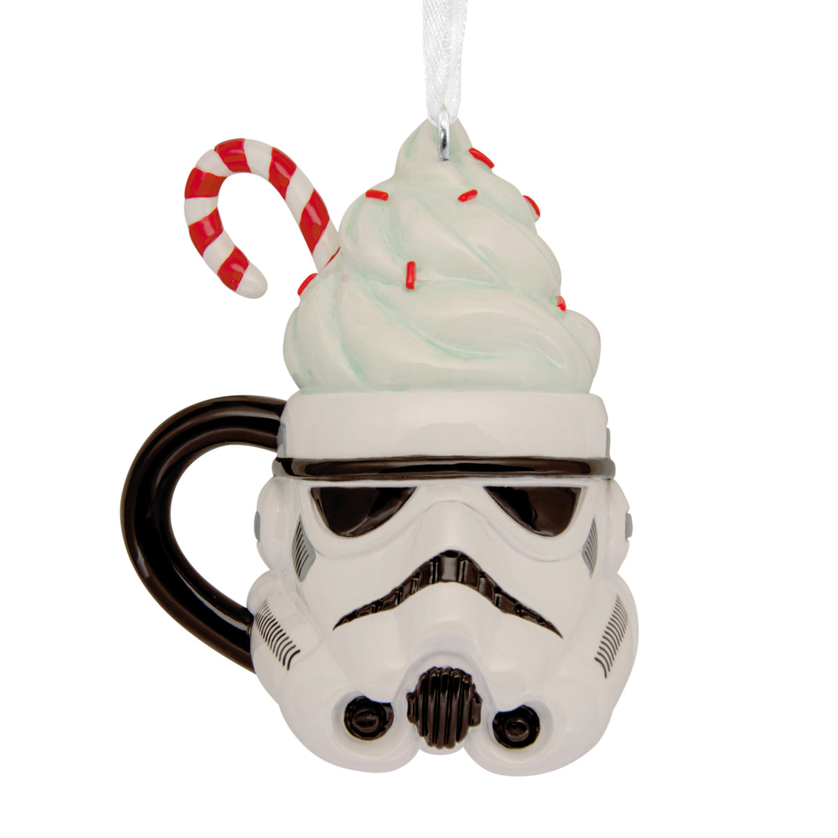 Collectable Star Wars™ Stormtrooper Mug with Whipped Cream and Candy Cane Ornament