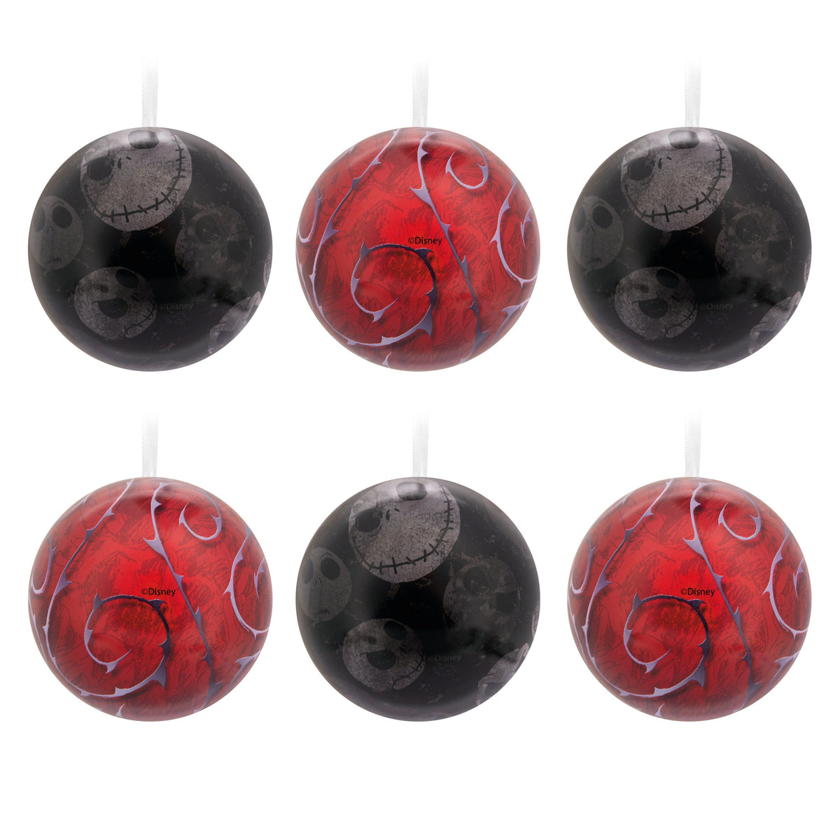 The Nightmare Before Christmas Tin Bauble Christmas Ornaments, Pack of 12