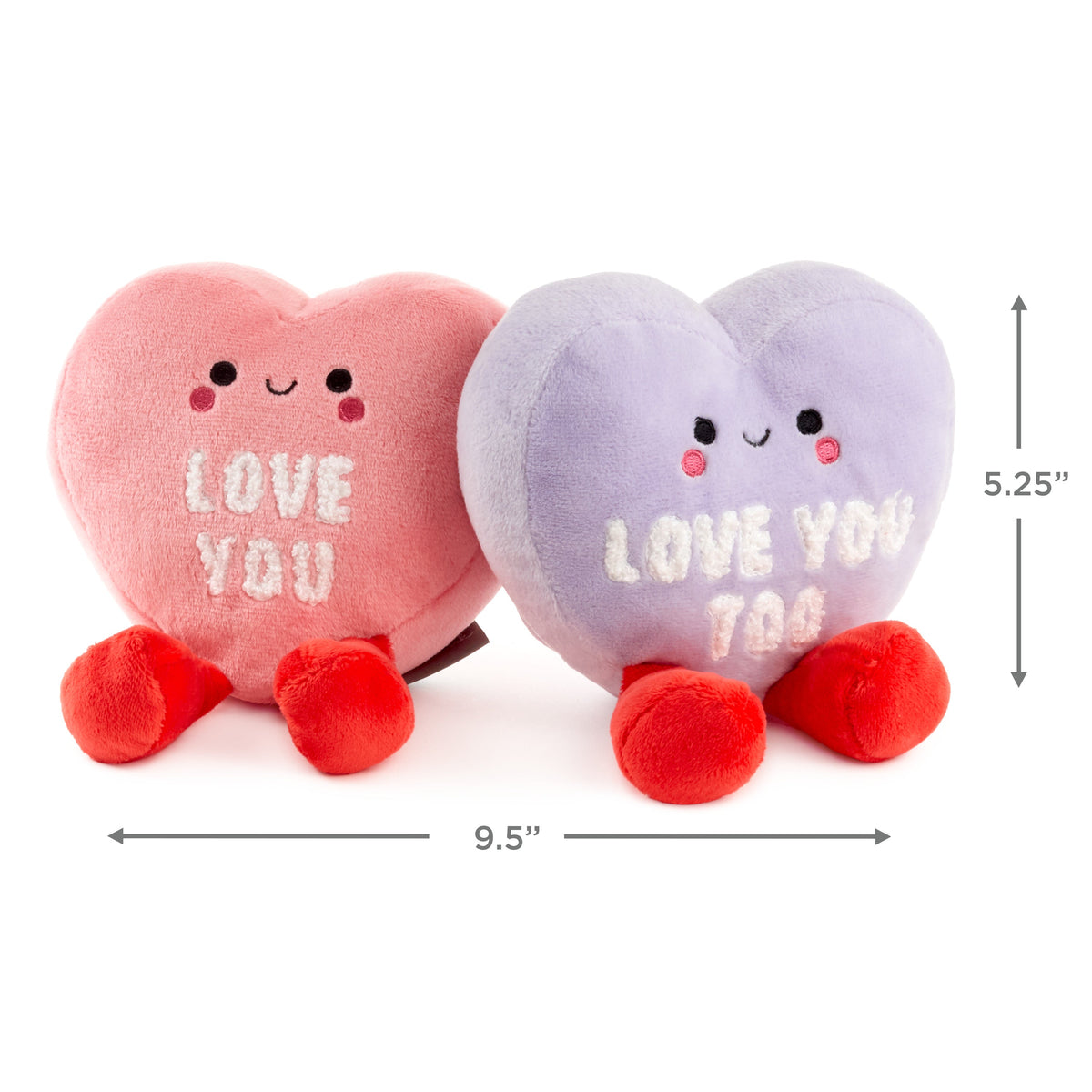 Better Together Candy Hearts Magnetic Plush Pair