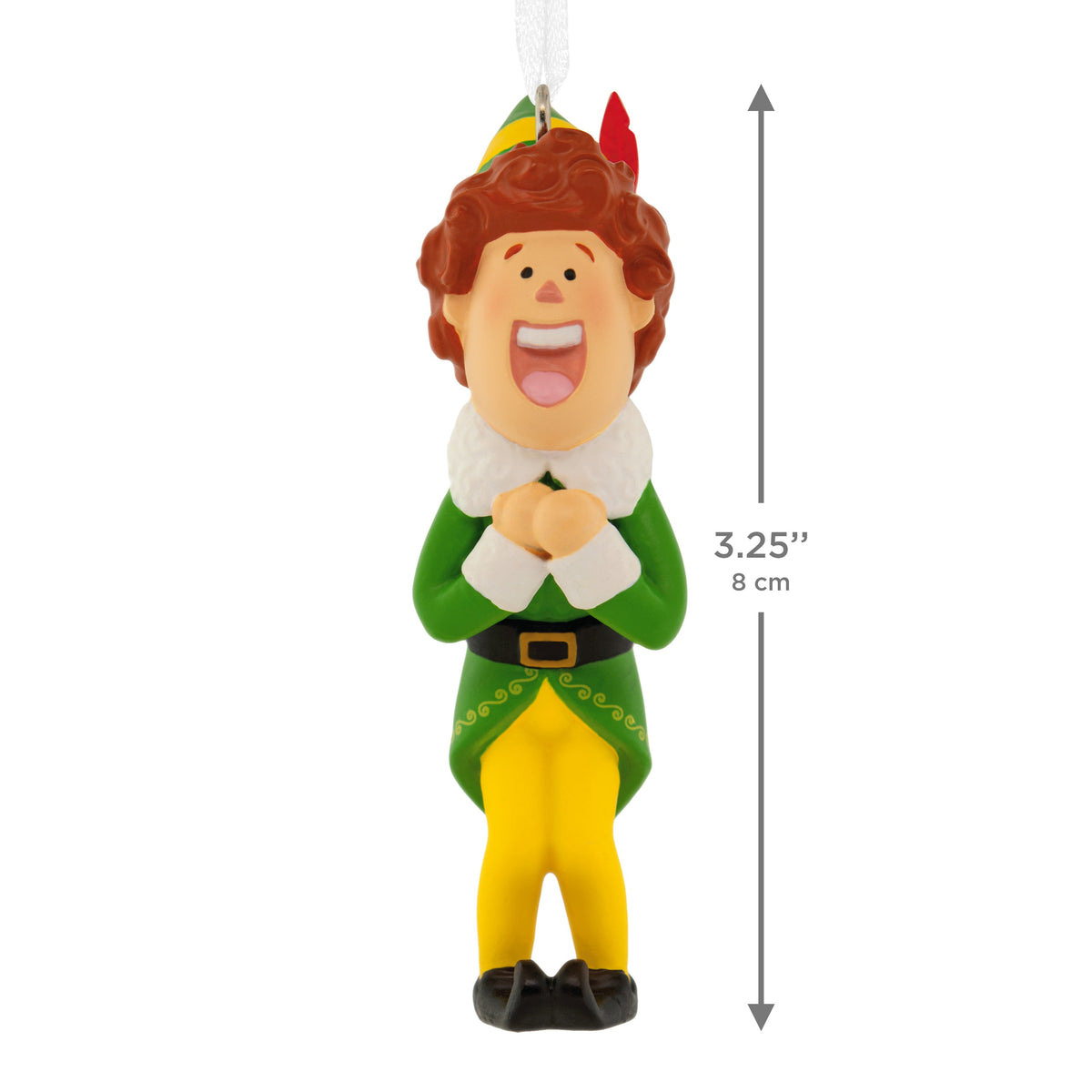 Collectable Elf Buddy Joyful Resin Hanging Christmas Ornament