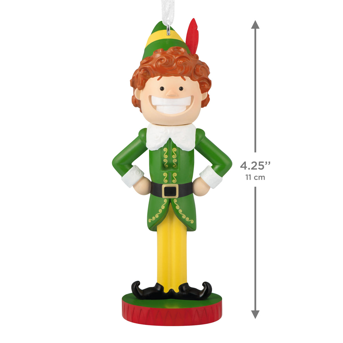 Collectable Elf Buddy Nutcracker Resin Hanging Christmas Ornament