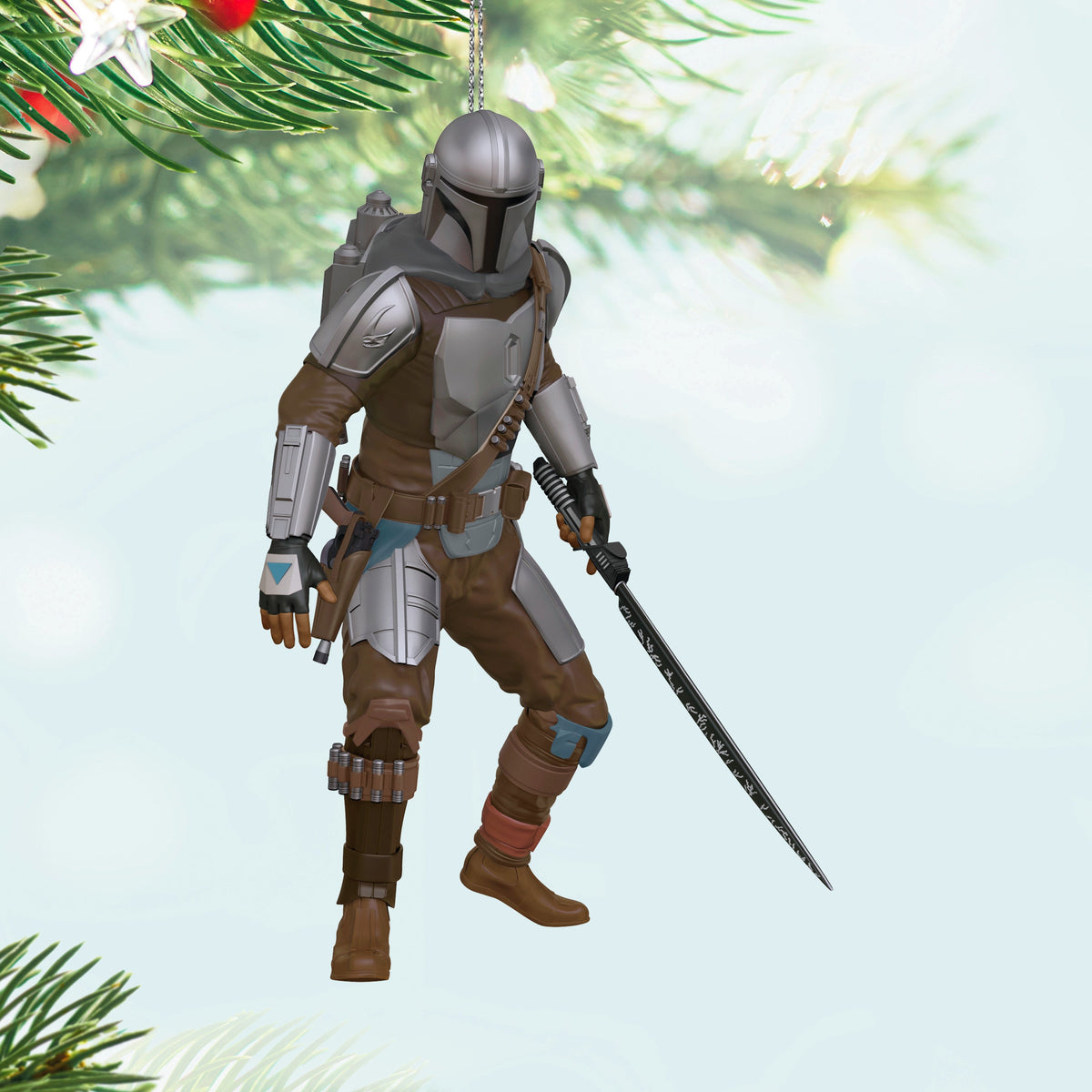 Keepsake The Mandalorian™ Ornament - Mandalorian & Dark Saber Design