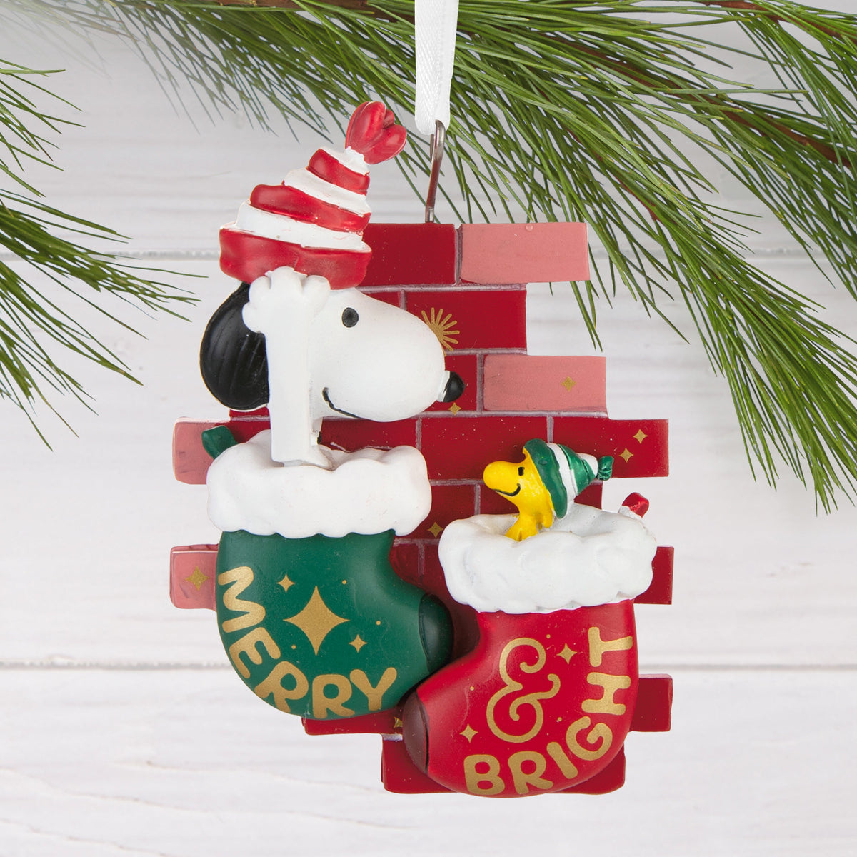 Collectable PEANUTS™ Christmas Hanging Ornament - SNOOPY and Woodstock Stockings