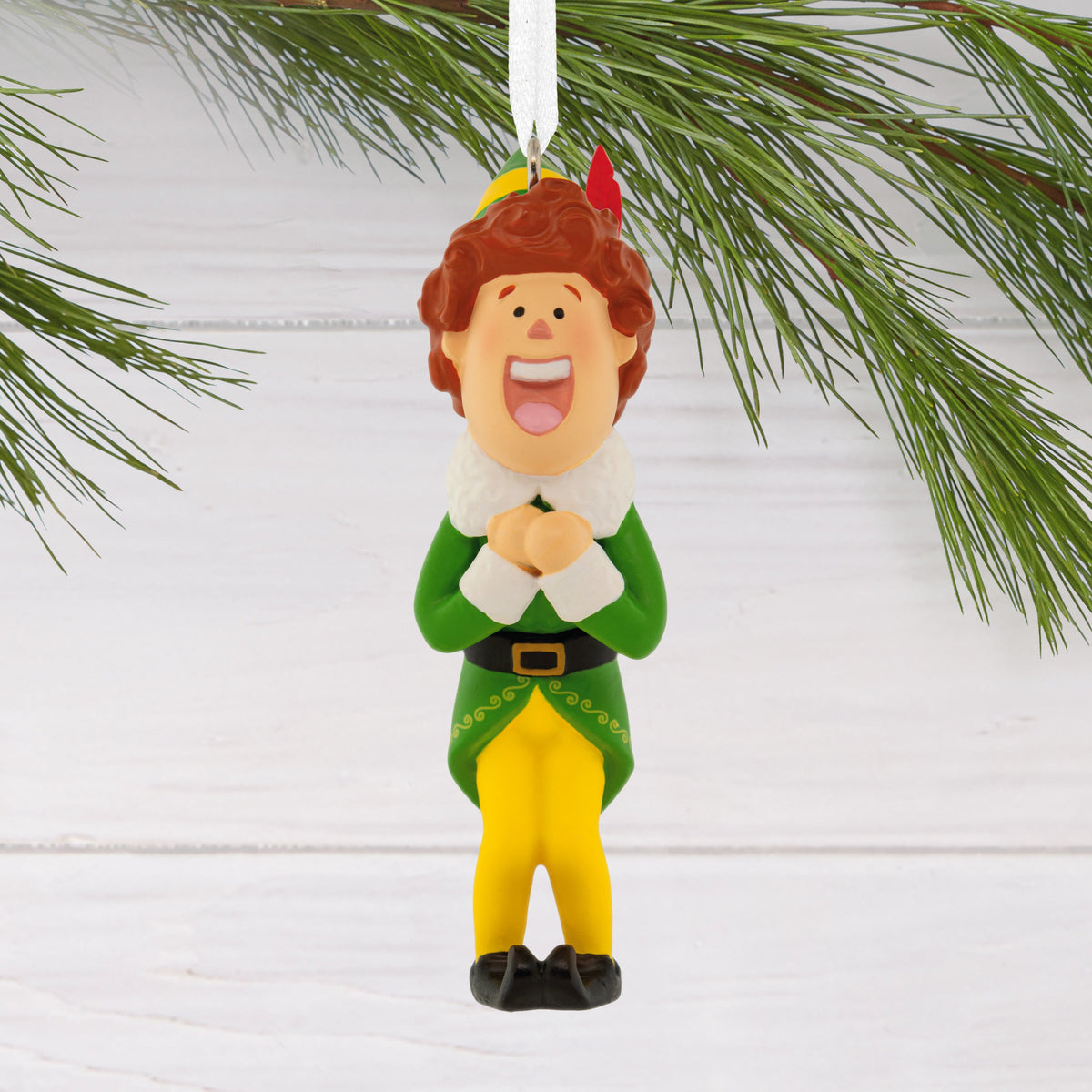 Collectable Elf Buddy Joyful Resin Hanging Christmas Ornament