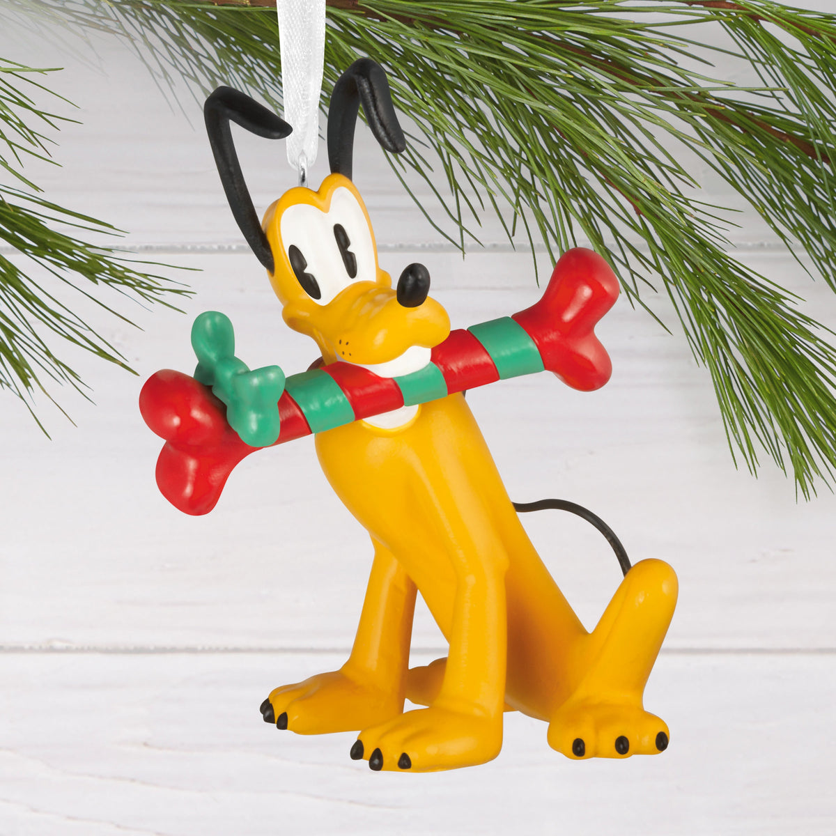 Collectible Disney Pluto with bone Hanging Christmas Ornament