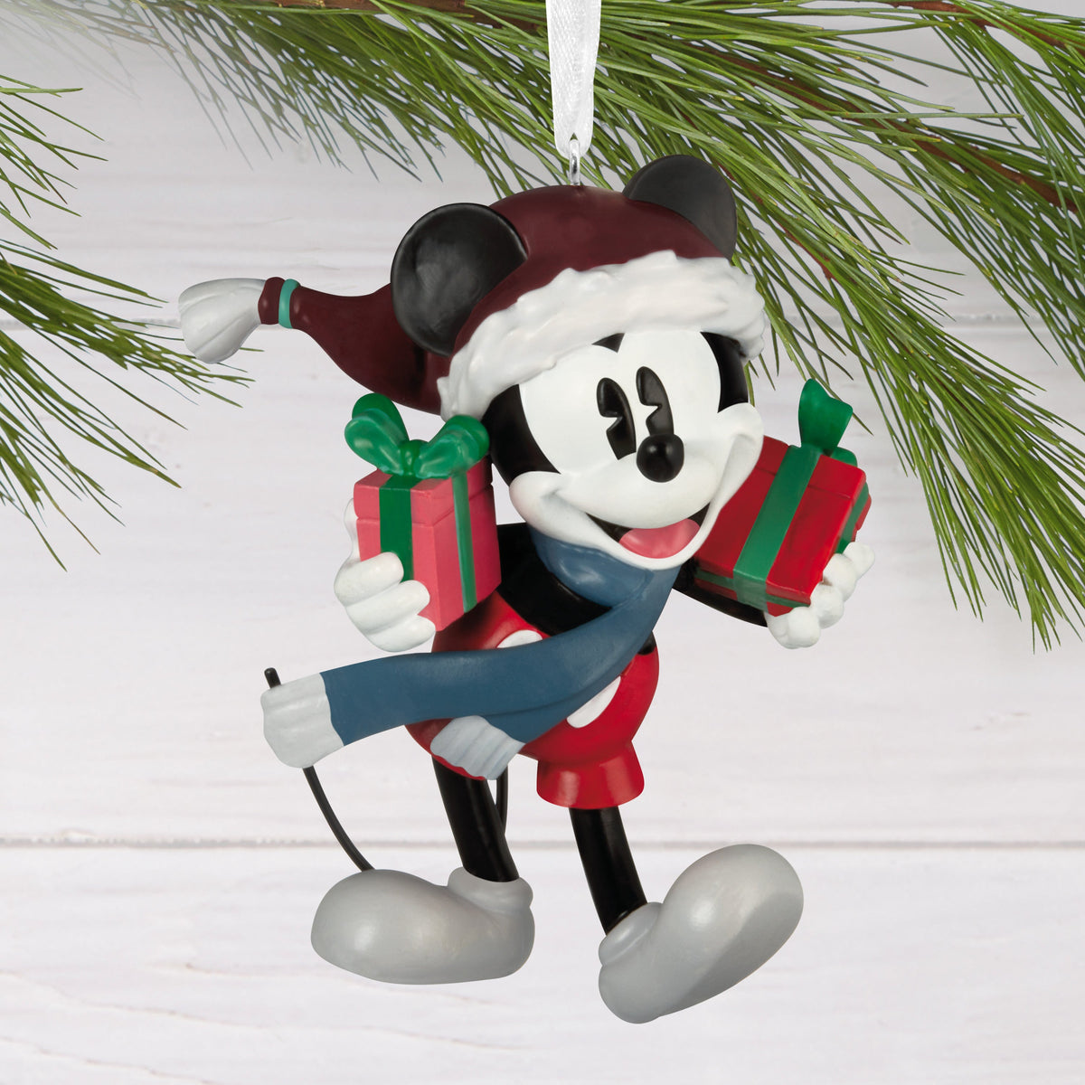 Collectable Disney Mickey Mouse Resin Hanging Christmas Ornament