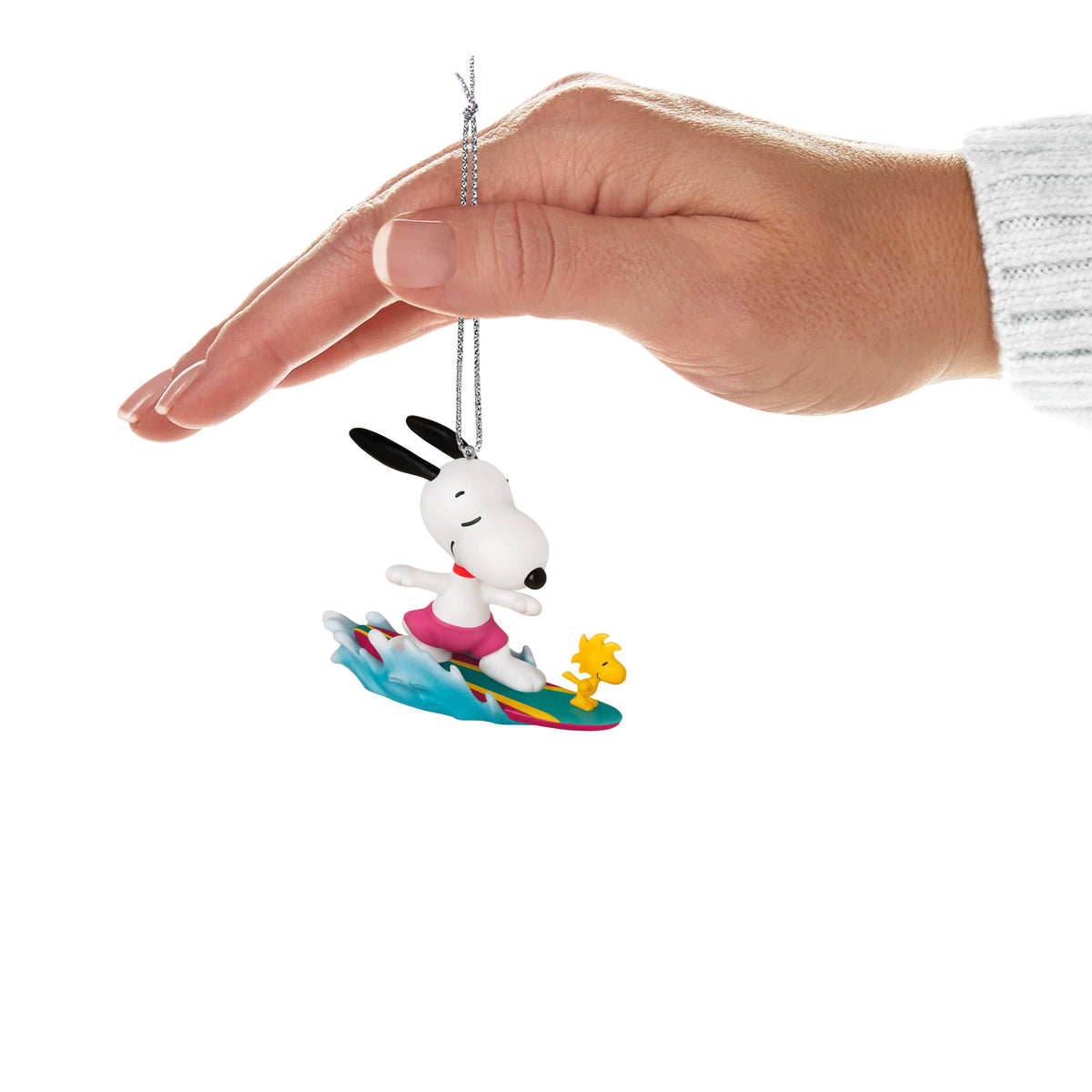 Keepsake PEANUTS™ Ornament - SNOOPY & WOODSTOCK Surfing Design