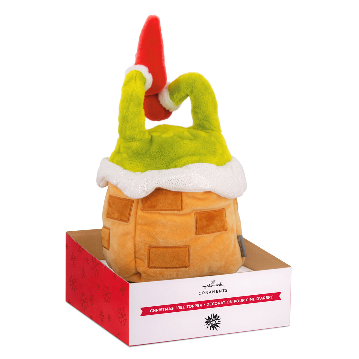 Dr Seuss Plush Christmas Tree Topper - The Grinch in a Chimney