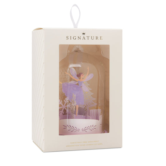 Signature Hanging Ornament - Glass Cloche Dancing Fairy