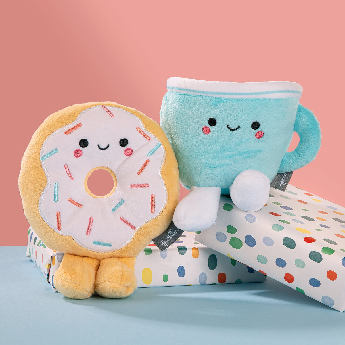 Better Together Doughnut & Coffee Magnetic Soft Toy Pair