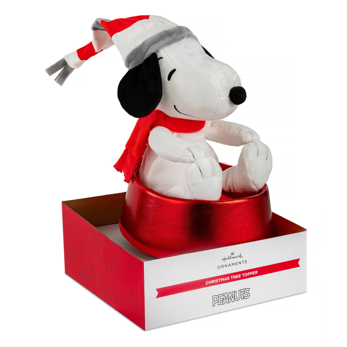 PEANUTS™ Plush Christmas Tree Topper - SNOOPY & Dog Bowl
