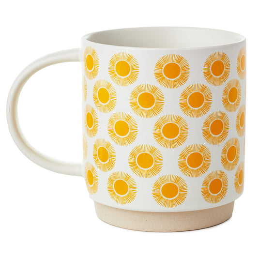 Shoebox Funny Ceramic Mug - Yellow Suns 'Not A Morning Person'
