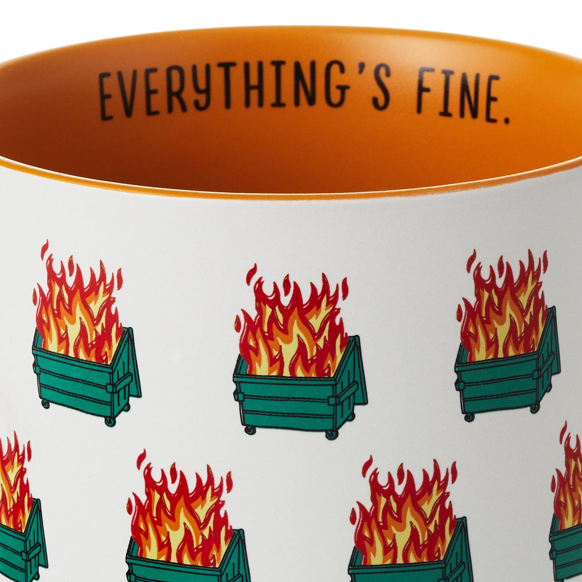 Shoebox Funny Ceramic Mug - Dumpster Fires 'Everything's Fine'