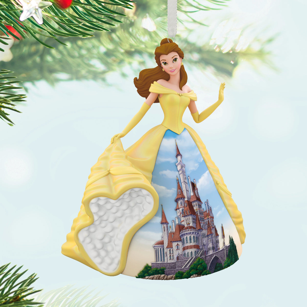 Keepsake Disney Ornament - Beauty & the Beast Belle & Castle Design