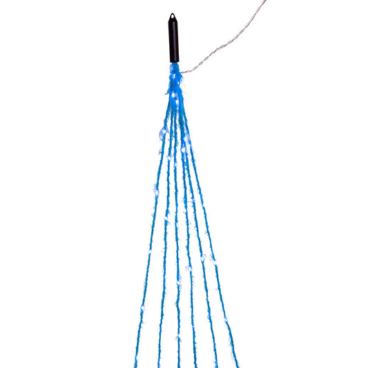 Kurt Adler 120-Light Teal Fuzzy Multi Strand LED Set